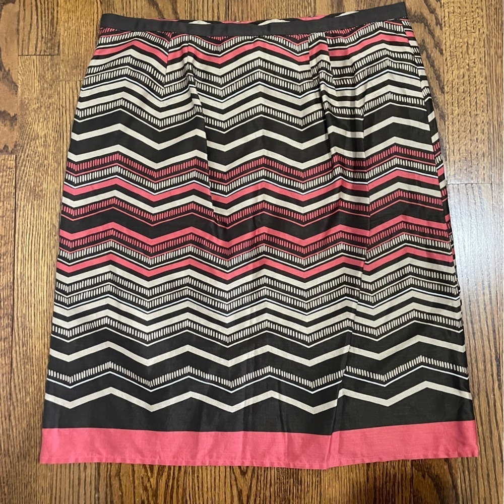 LOFT Mauve‎ Brown Mid Length Skirt Lined Size 8